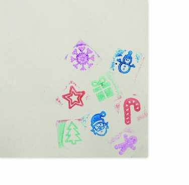 Logotrade ziemassvētku dāvanas foto: 8 koka Ziemassvētku pastmarku komplekts