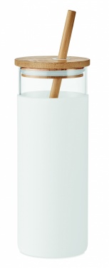 Logotrade ziemassvētku dāvanas foto: Stikla bļodiņas 450ml bambusa vāks