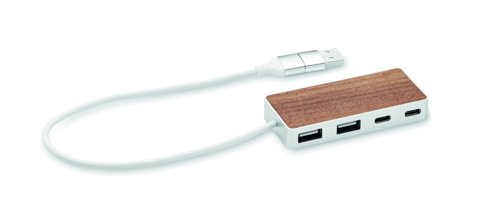 Logotrade korporatīvās dāvanas foto: USB centrmezgls 4 porti 27,5 cm