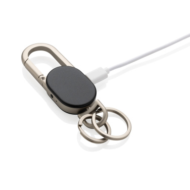 Logotrade dāvanas foto: Atslēgu meklētāja atslēgu piekariņš ar atrašanās vietas noteikšanu visā pasaulē un USB C