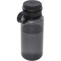 Ryder 900 ml RCS sertificēta RPET sporta pudele ar daudzfunkcionālu vāku, Vienkrāsains melns
