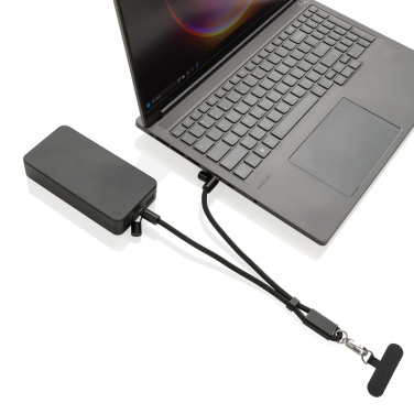 Logotrade biznesa dāvanas foto: LoopAmp RCS RPET regulējama telefona siksniņa ar 60 W kabeli