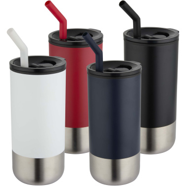 Logotrade ziemassvētku dāvanas foto: Grayson 480 ml RCS pārstrādāta termokrūze ar salmiņu