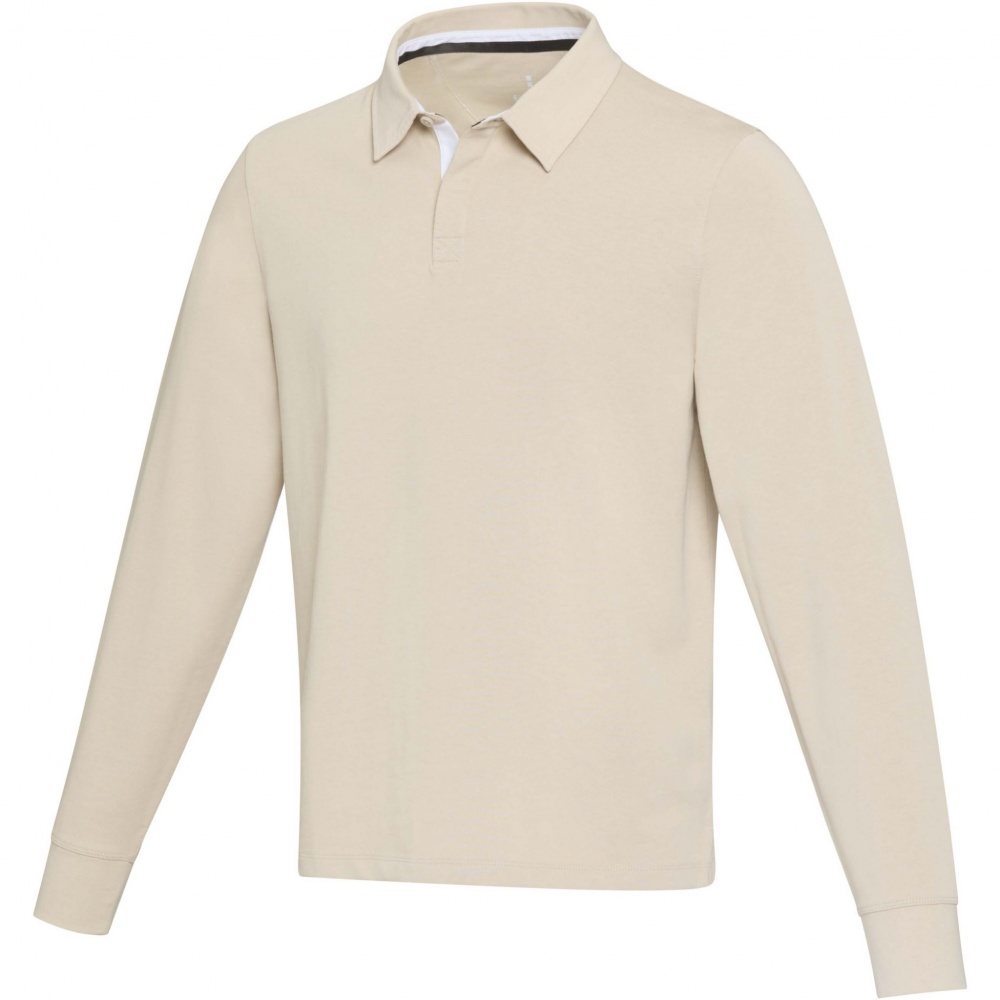 Лого трейд pекламные cувениры фото: Clyde unisex organic rugby polo sweatshirt