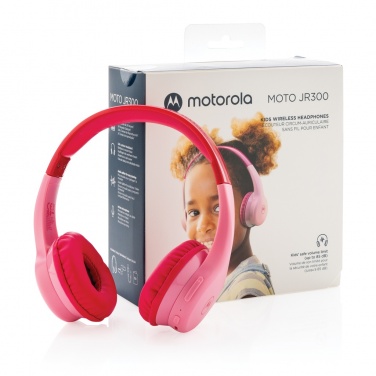 Лого трейд pекламные подарки фото: Детские беспроводные защитные наушники Motorola JR 300
