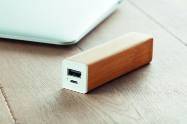 Лого трейд pекламные продукты фото: Аккумулятор из бамбука 2200мАч POWERBAM