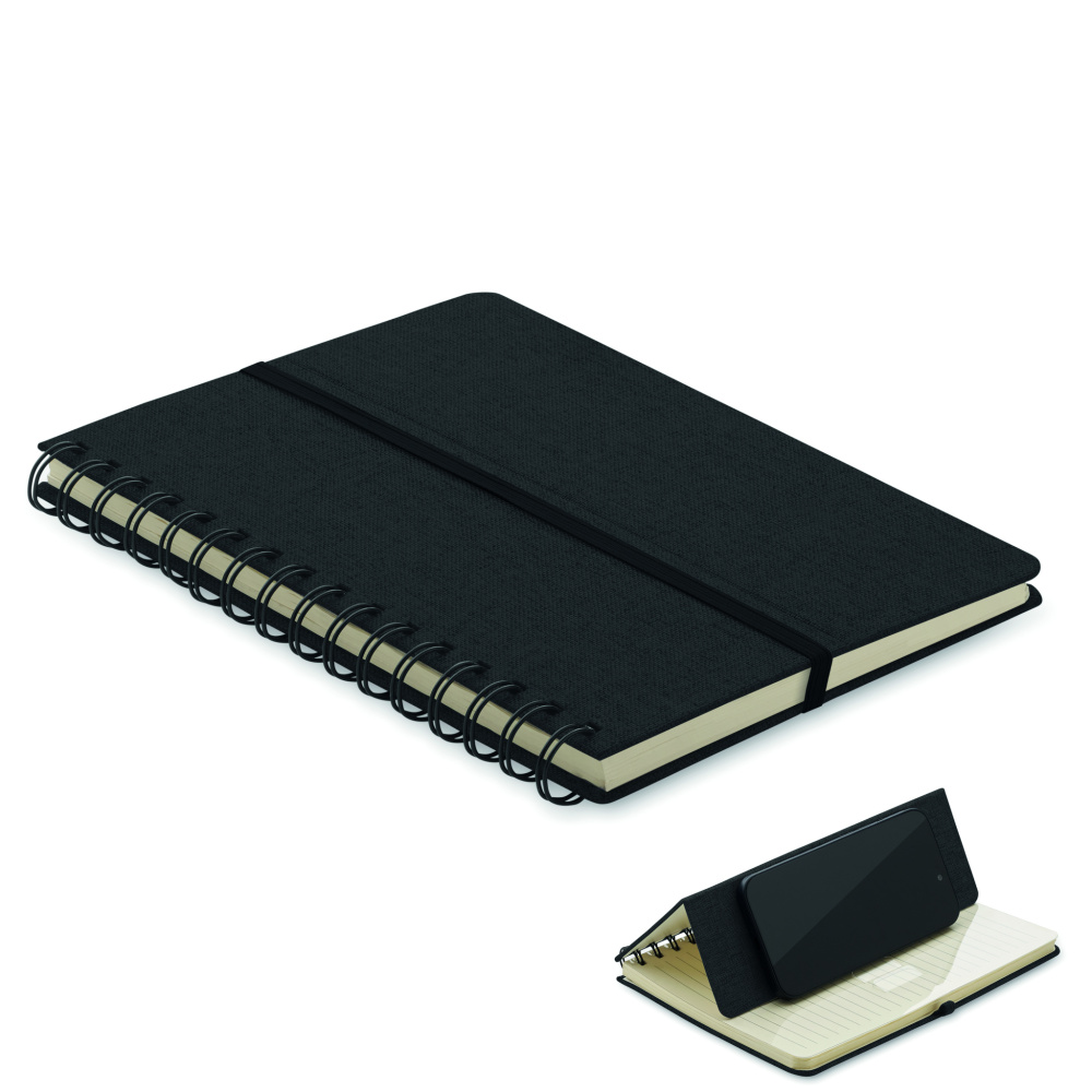 Лого трейд pекламные продукты фото: A5 notebook with phone holder
