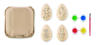 Логотрейд pекламные продукты картинка: Wooden eggs painting set
