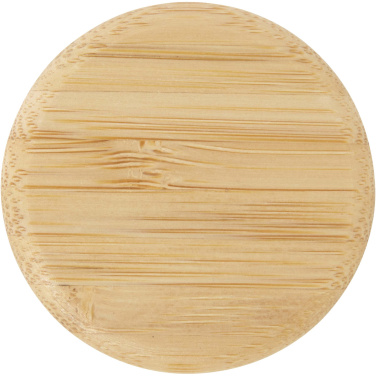 Логотрейд pекламные подарки картинка: Стеклянная бутылка для воды Porto объемом 500 мл с силиконовой ручкой и бамбуковой крышкой