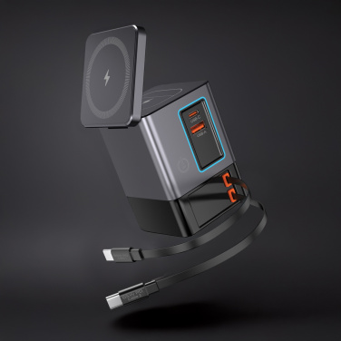 Логотрейд pекламные cувениры картинка: Зарядное устройство Urban Vitamin Sacramento 105 Вт GAN + втягивающиеся кабели