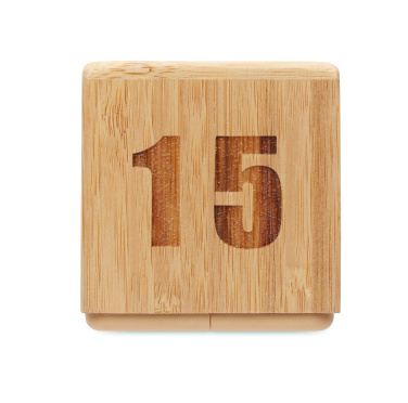 Лого трейд pекламные продукты фото: Bamboo twist snooze timer