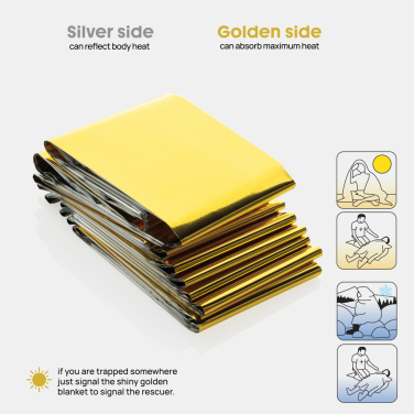 Логотрейд pекламные продукты картинка: Аварийное одеяло Solra в упаковке из переработанного RPET-материала RCS