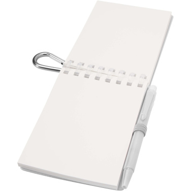 Лого трейд бизнес-подарки фото: Lig Mini набор из блокнота в мягкой обложке из переработанного пластика и шариковой ручки (синие чернила)