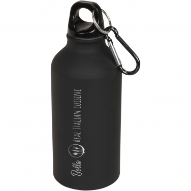 Logotrade kampanjprodukter bild: Oregon matt sportflaska med karbinhake 400 ml