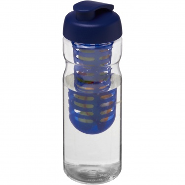 Logotrade profilprodukter bild: H2O Active® Base 650 ml sportflaska med uppfällbart lock och fruktbehållare