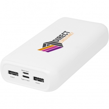 Logotrade reklamprodukter bild: Electro 20 000 mAh powerbank i återvunnen plast 