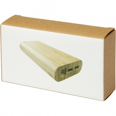 Logotrade presentreklam bild: Tulda 20,000 mAh powerbank i bambu