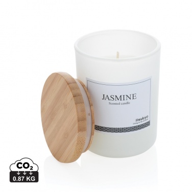 Logotrade kampanjprodukter bild: Ukiyo lyxigt doftljus med bambulock