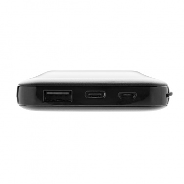 Logotrade presentreklam bild: Lockhart 10.000mAh powerbank, integrerade kablar, RCS plast