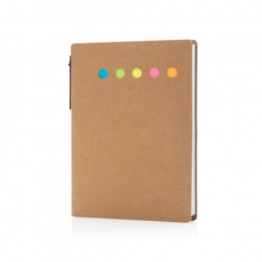 Logotrade presentreklam bild: Kraftpapper sticky notes A6 med penna