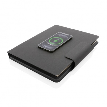 Logotrade reklamprodukter bild: Artic magnetisk A4 portfolio, 10W trådlös laddning