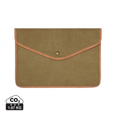 Logotrade profilreklam bild: VINGA Bosler GRS återvunnen canvas 14"" laptopfodral