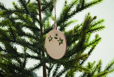 Logotrade reklamprodukter bild: Julgransprynad  träboll