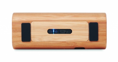 Logotrade profilprodukter bild: Trådlös högtalare i bambu 2x5W