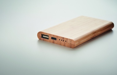 Logotrade presentreklam bild: 4000 mAh Powerbank i bambu