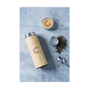 Logotrade profilprodukter bild: Osaka 360 ml bambu termoflaska/termokopp