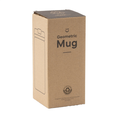 Logotrade reklamprodukter bild: Geometrisk mugg RCS återvunnet stål 280 ml termokopp
