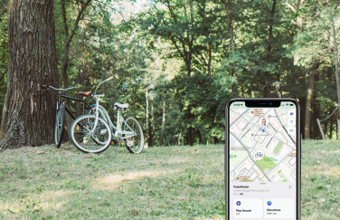 Logotrade presentreklam bild: Pedalfinder cykelklocka, kan spåras världen runt