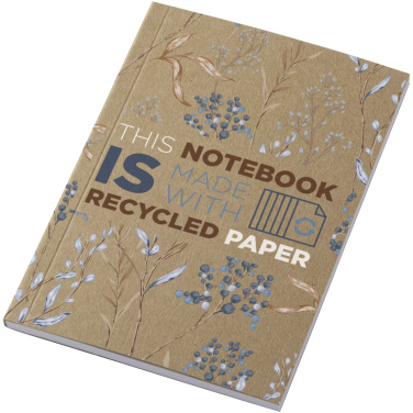 Logotrade kampanjprodukter bild: Novella Austen A6 anteckningsbok med återvunnet mjukt omslag med kraftpapper, 50 ark