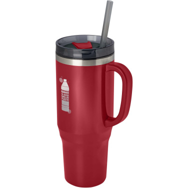 Logotrade profilprodukter bild: Melbourne RCS-certifierad mugg med sugrör, 1 200 ml