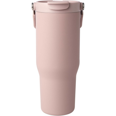 Logotrade kampanjprodukter bild: Bronx 900 ml vakuumisolerad termos av koppar och RCS-certifierat återvunnet rostfritt stål med ett lock med dubbla funktioner