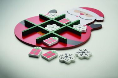 Logotrade presentreklam bild: Jul tic tac toe i trä