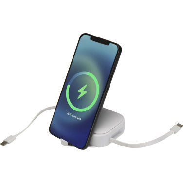Logotrade presentreklam bild: Gloas 5-i-1 utdragbar datasynkroniseringskabel och 100 W snabbladdningskabel av återvunnet material med verktygssats för smartphone