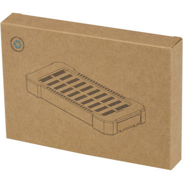 Logotrade presentreklam bild: Altair 5 000 mAh 10 W robust solcellsbank av återvunnen plast med inbyggd ficklampa