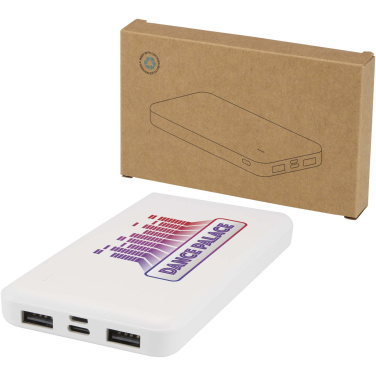 Logotrade profilreklam bild: Intan 10 000 mAh 10 W powerbank av återvunnen plast