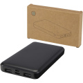 Intan 10 000 mAh 10 W powerbank av återvunnen plast, Helsvart