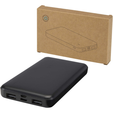 Logotrade profilprodukter bild: Intan 10 000 mAh 10 W powerbank av återvunnen plast
